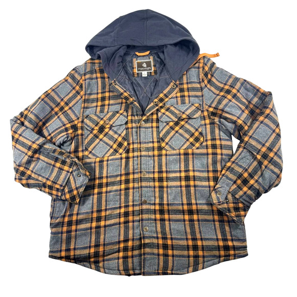 Legendary Whitetails Quilted Flannel Shirt Jacket Hooded Plaid Men’s XL - Picture 1 of 6